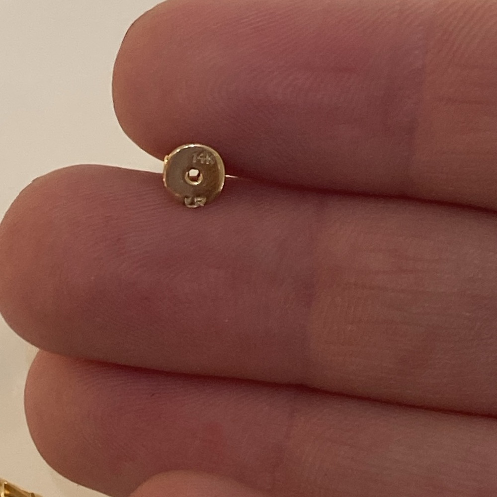 14KT Gold RL signed earrings - Picture 6 of 9